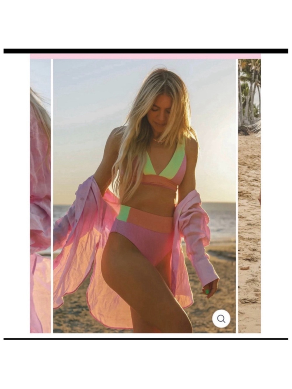 NWT Infamous Swim x Erica Shaw Lola Triangle Bikini Top - Size Small - Picture 4 of 10